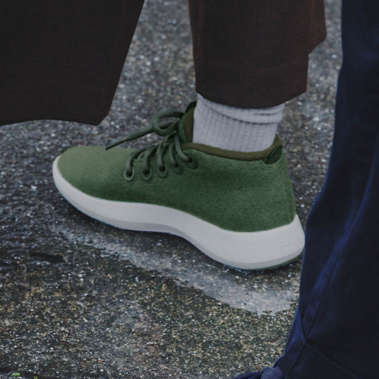 Men's Wool Runner-up Mizzles - Tuke Jo (Cream Sole)