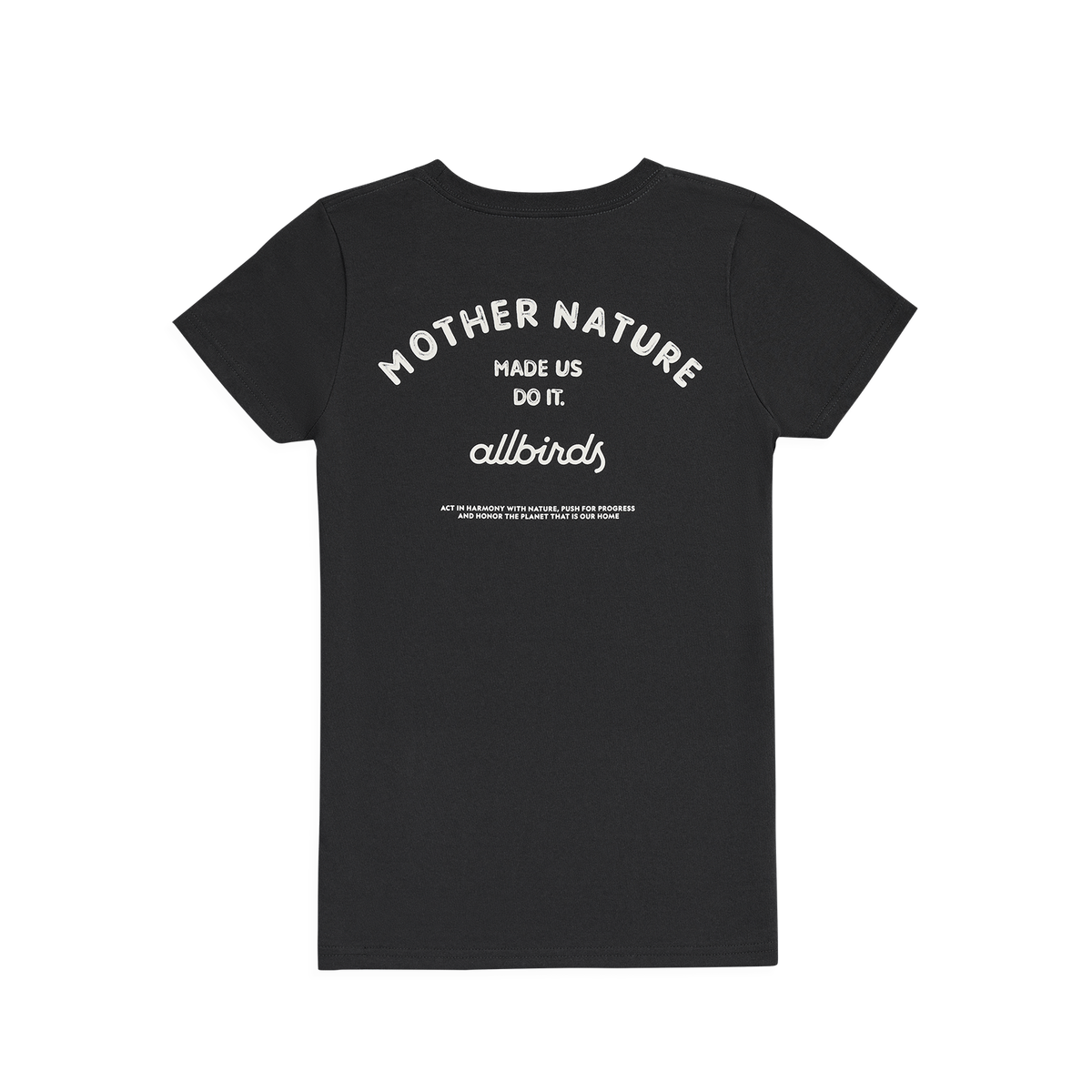 Women's Recycled Tee - Mother Nature - Natural Black